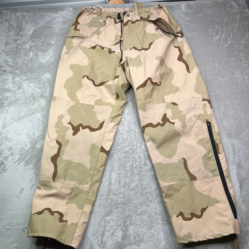US Military ECWCS Gen II Trousers Mens Large Long Desert Camo Gore-Tex Pants